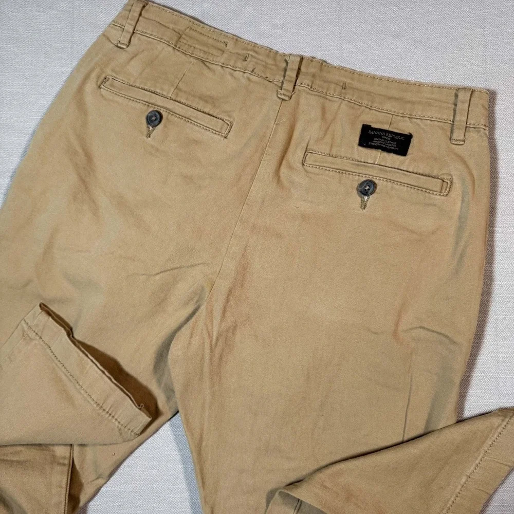 Banana Republic Lived-In‎ Chino Slim Fit Khaki Pants Tan 30x32 Mens